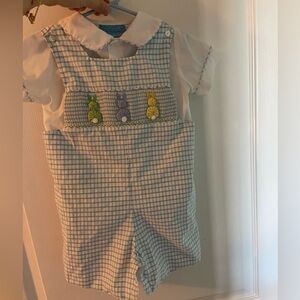 Anavini Smocked Bunny outfit Easter